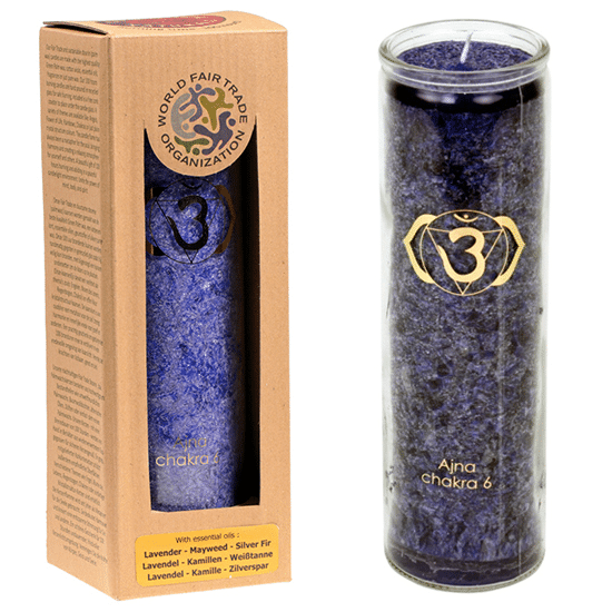 Bougie Chakra 6 Indigo Ajna aux huiles essentielles