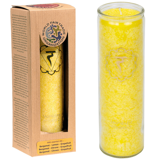 Bougie Chakra 3 Jaune Manipura aux huiles essentielles