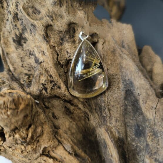 Pendentif Quartz Rutile et Argent ref 3285