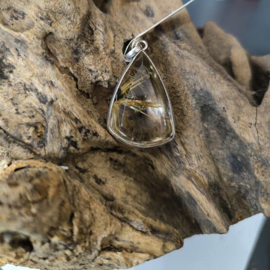 Pendentif Quartz Rutile et Argent ref 3285