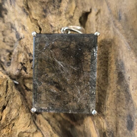 Pendentif Quartz Tourmaline Monture Argent réf 3304