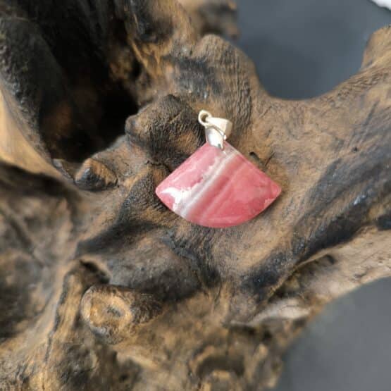 Pendentif Rhodocrosite Argentine Monture Argent réf4392b