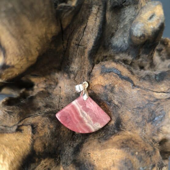 Pendentif Rhodocrosite Argentine Monture Argent réf4392b