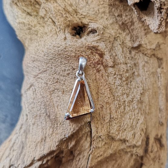 Pendentif Topaze Impériale Gemme et Argent 925 réf 3300