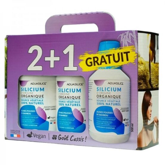 Silicium végétal – 3 bouteilles de 500 ml- Aquasilice