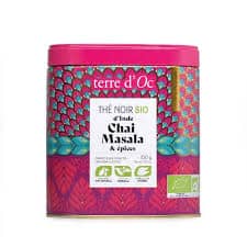 Thé noir bio Chaï Masala Aux épices Terre D&rsquo;oc