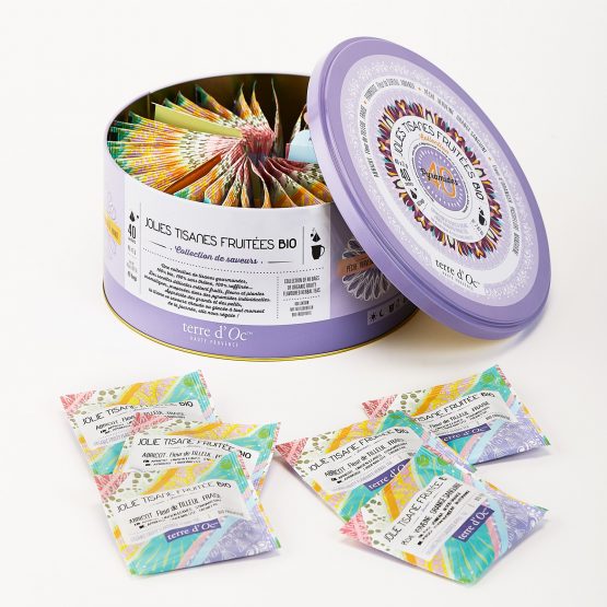 Coffret de jolies tisanes fruitées bio 40 dosettes