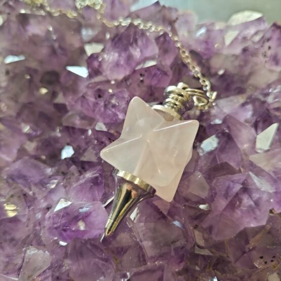 Pendule Mercaba Quartz rose