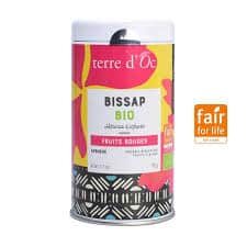 Tisane bissap bio Fruits rouges équitable FFL Terre d&rsquo;oc 90gr