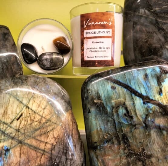 Bougie lithotherapie Protection 130gr