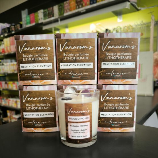 Bougie lithotherapie Méditation Elevation130gr