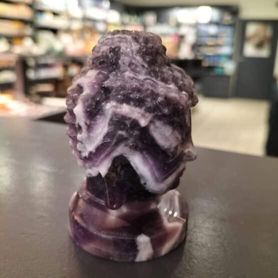 Tête de Bouddha améthyste 1