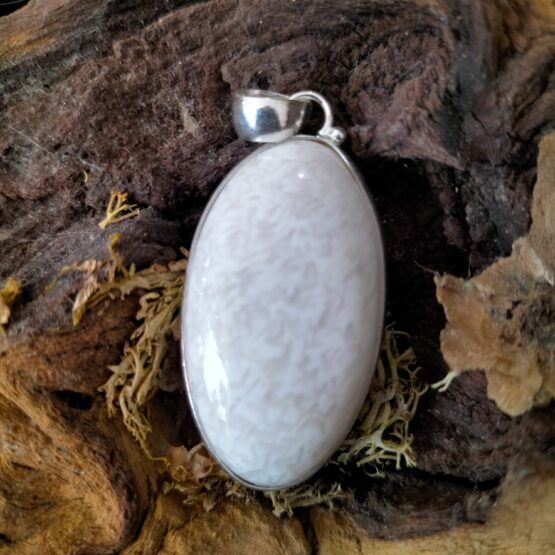 Pendentif Scolécite 2  Monture Argent