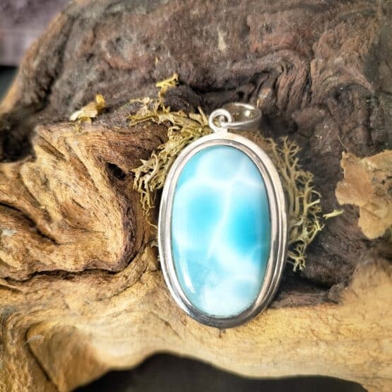 Pendentif Larimar Belière Argent réf 4498