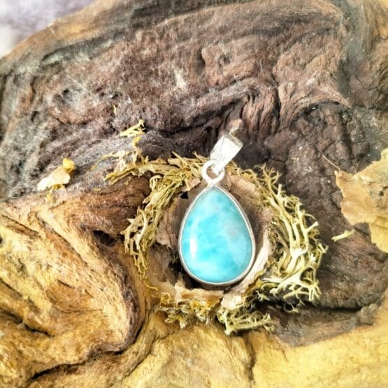 Pendentif Larimar Belière Argent réf 4867
