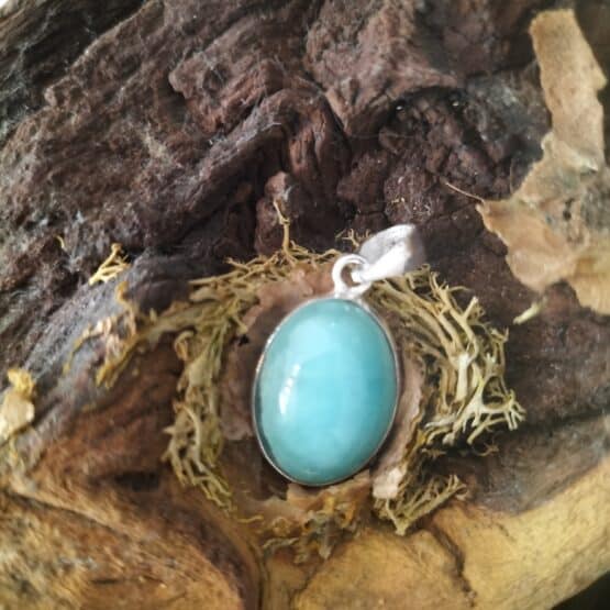 Pendentif Larimar Belière Argent réf 4867