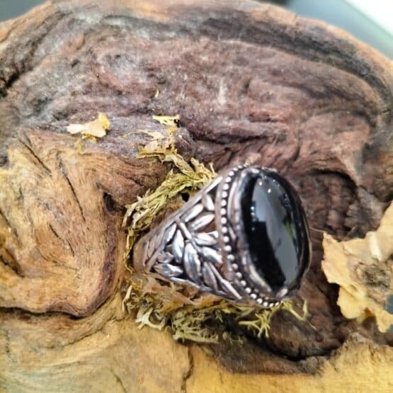 Bague Homme Onyx taille 63 Argent