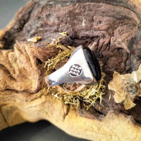 Bague Homme Onyx taille 59 Argent