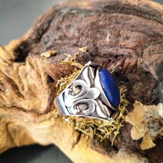 Bague Homme Lapis Lazuli taille 58 Argent