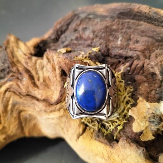 Bague Homme Lapis Lazuli taille 58 Argent