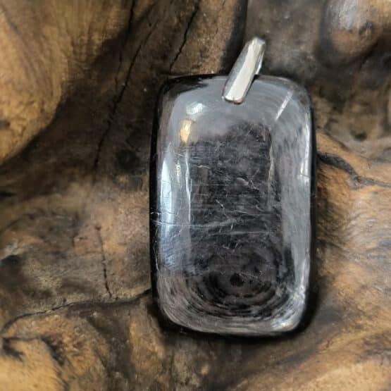 Pendentif Hyperstène Bélière Argent réf 5454c
