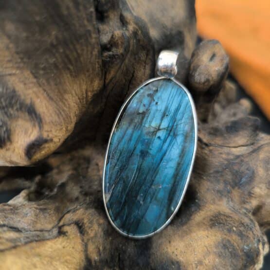 Pendentif Labradorite Monture Argent ref 3021b