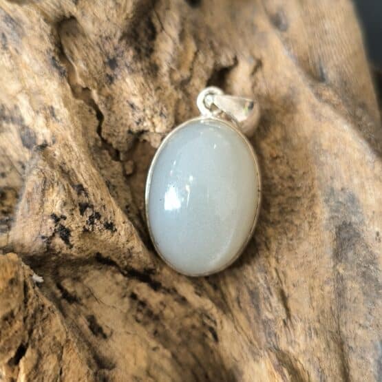 Pendentif Pierre de Lune Laiteuse Monture Argent Réf 5299b