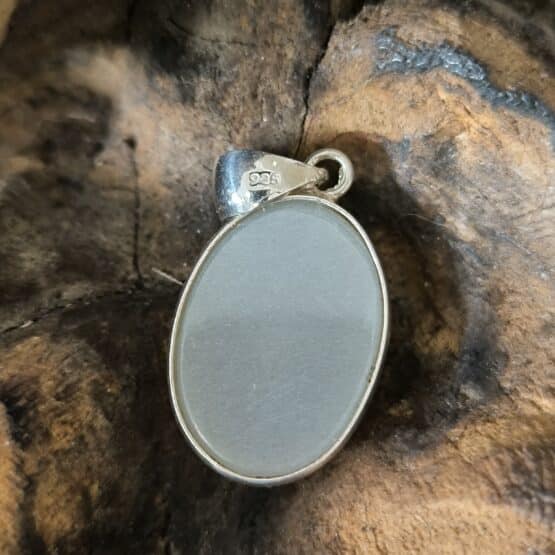 Pendentif Pierre de Lune Laiteuse Monture Argent Réf 5299b