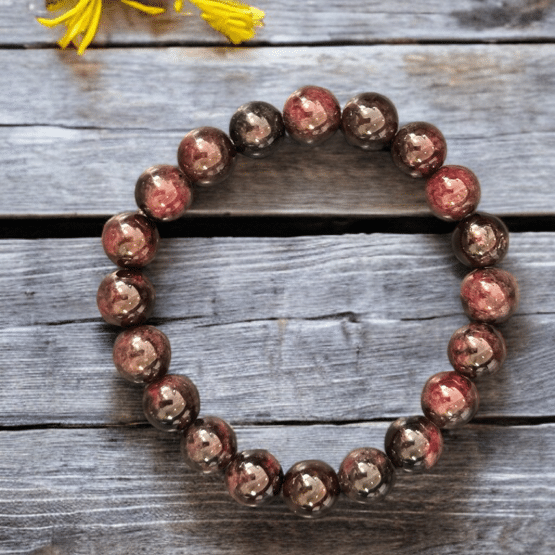 Bracelet Grenat Rouge 9mm