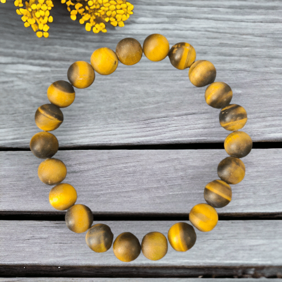 Bracelet Oeil de tigre Mat 8mm