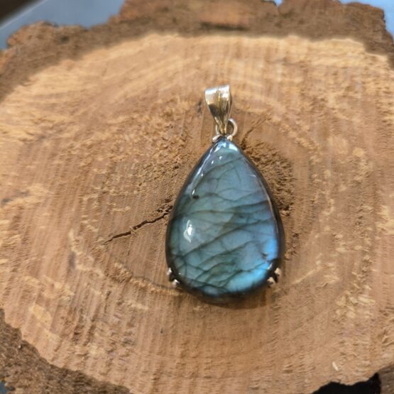Pendentif Labradorite Monture Argent ref 5040D
