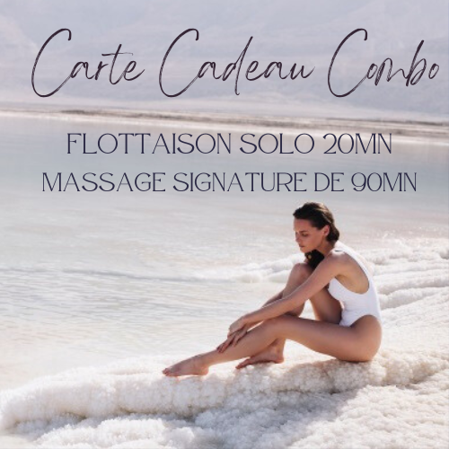 Bon cadeau Combo Flottaison SOLO 20mn + Massage Signature 90mn